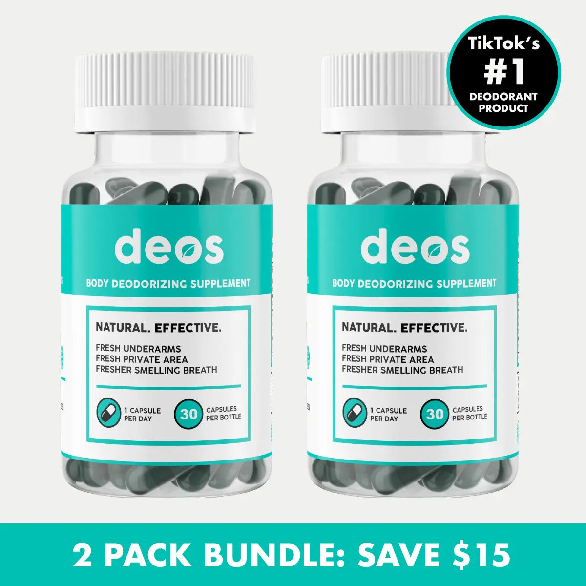 2-Piece Set Full Body Deodorant Supplement | DEOS Internal Deodorant Full Body | Multi Pack
