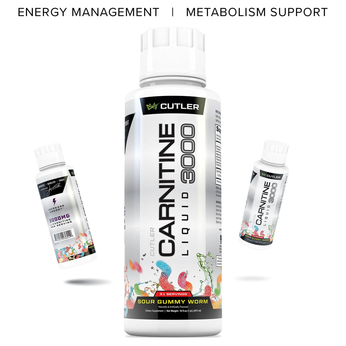 Cutler Nutrition Liquid Carnitine 3000 for Energy and Recovery Support Dietary Fitness Supplement Edible Healthcare Vitamin