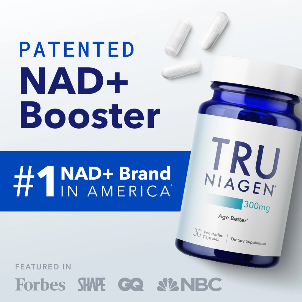 2-Piece Set Tru Niagen 300mg - 30 ct | Capsules, Dietary Supplement | Clinically Proven NAD+ Booster
