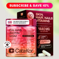 2-Piece Set Cata-Kor Skin, Hair & Nails Supplement – Ca AKG | MSM | Hyaluronic Acid | Biotin – Supports Radiant Skin, Promotes Shiny Hair & Strong Nails – Beauty Complex, Dietary Supplement