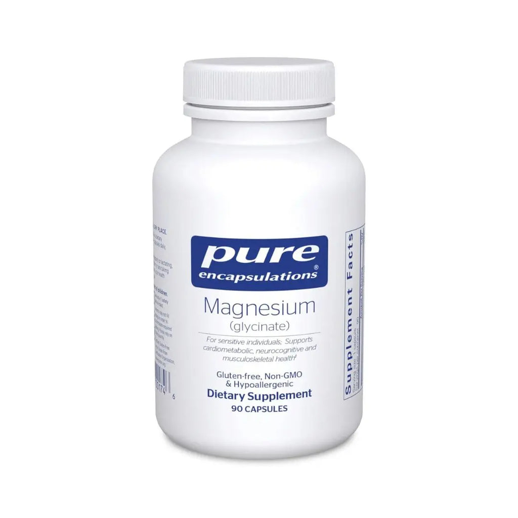 2-Piece Set Pure Encapsulations Magnesium Glycinate – 90 Capsules | Muscle Support Magnesium Supplement