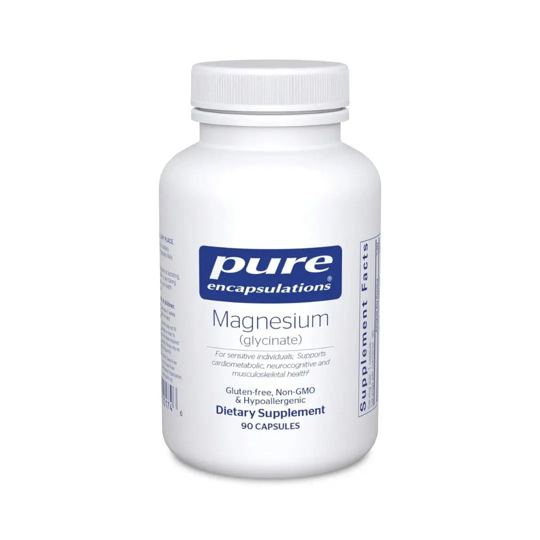 2-Piece Set Pure Encapsulations Magnesium Glycinate – 90 Capsules | Muscle Support Magnesium Supplement