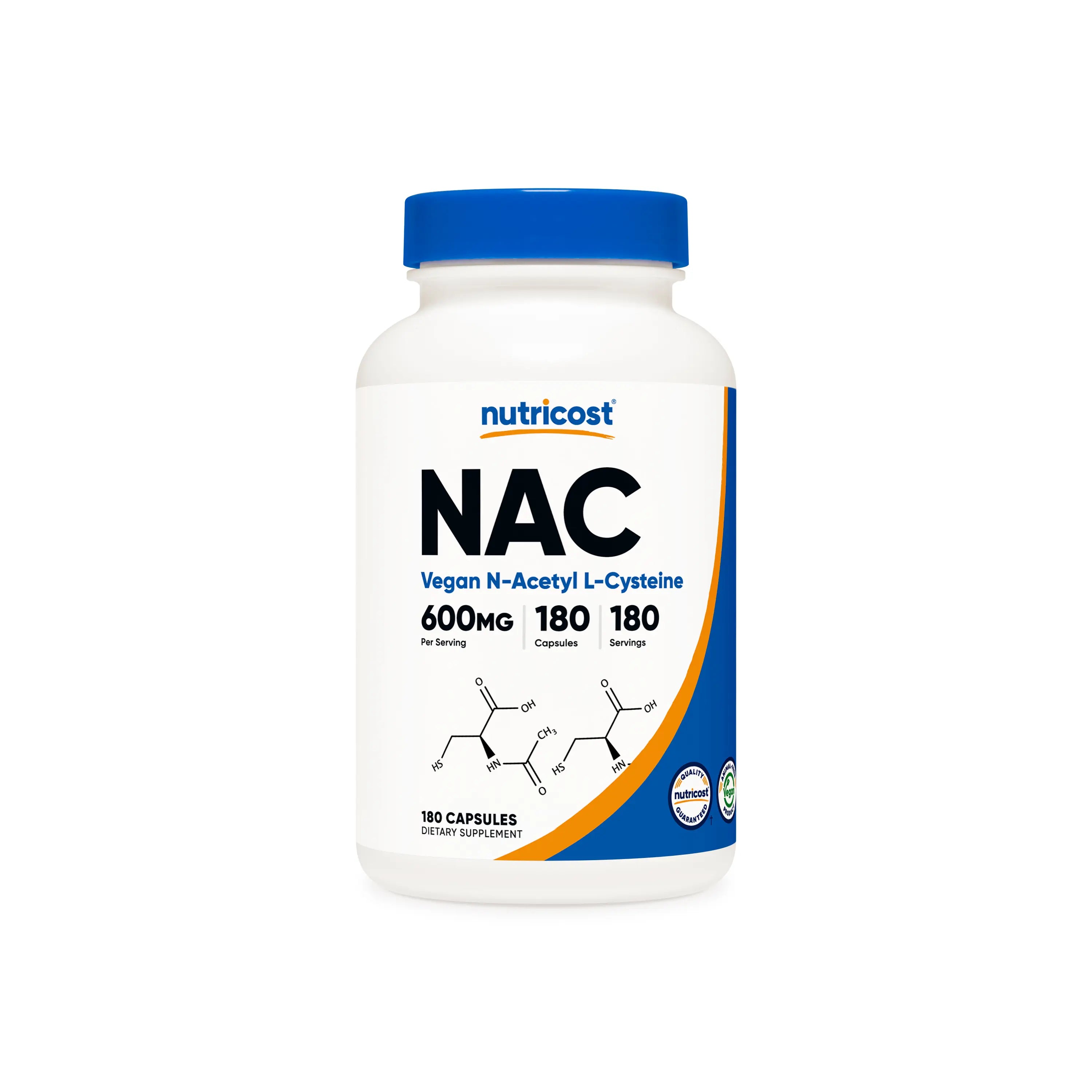 2-Piece Set Nutricost N-Acetyl L-Cysteine (NAC) Supplement Capsules