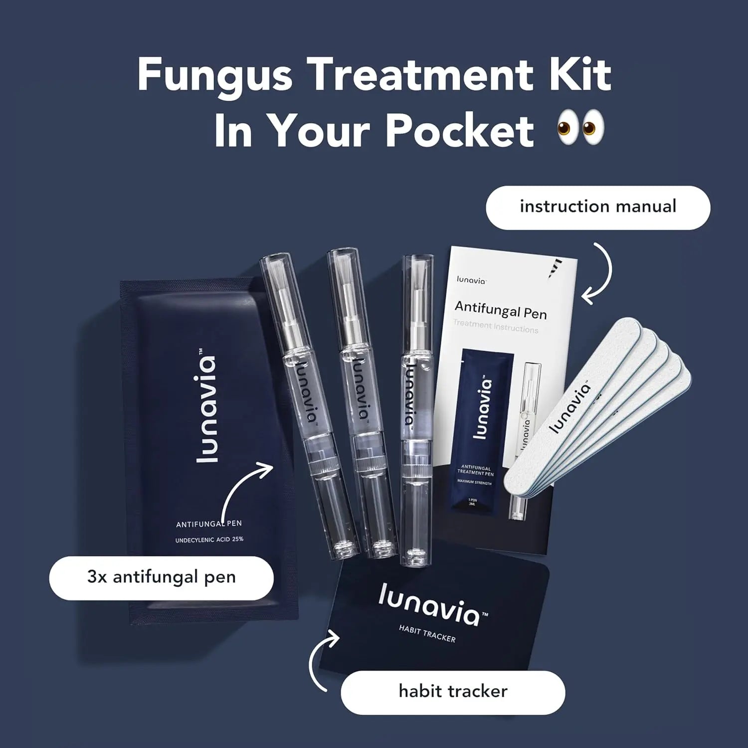 Lunavia Antifungal Pen - UNDECYLENIC ACID 25%25 - Cures Most Athlete’s Foot, Jock Itch, and Ringworm