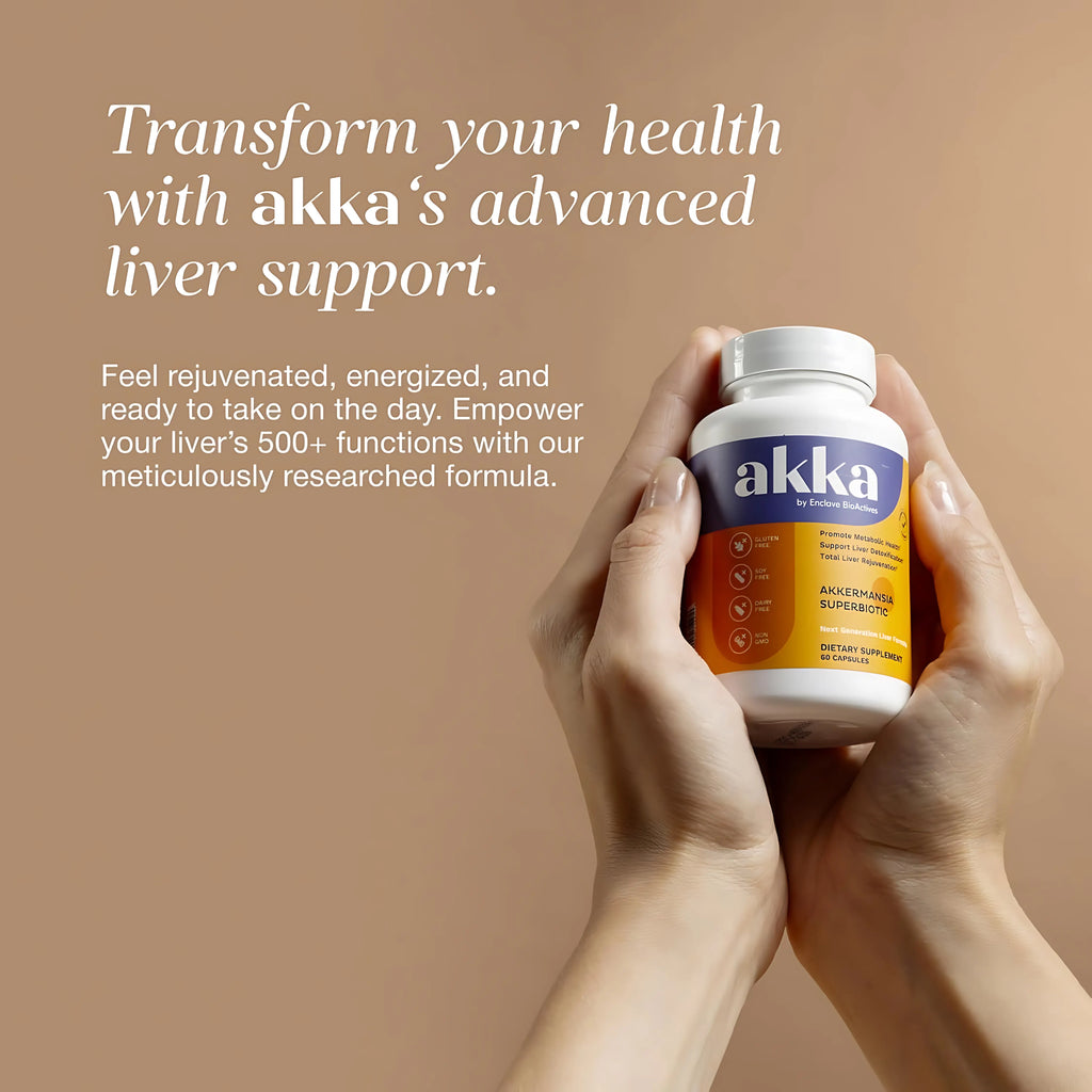 2-Piece Set AKKA - Akkermansia Probiotic Liver Cleanse Detox & Repair - Liver Health Supplement for Energy, Digestion & Metabolism with Akkermansia Muciniphila (AKKA Superbiotics), Non-GMO, Gluten-Free, 60 Caps