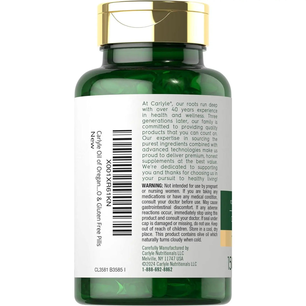 2-Piece Set Carlyle Oregano Oil 4000Mg Supplement | 150 Softgel Capsules | Contains Carvacrol | Non-Gmo & Gluten Free Formula Carlyle