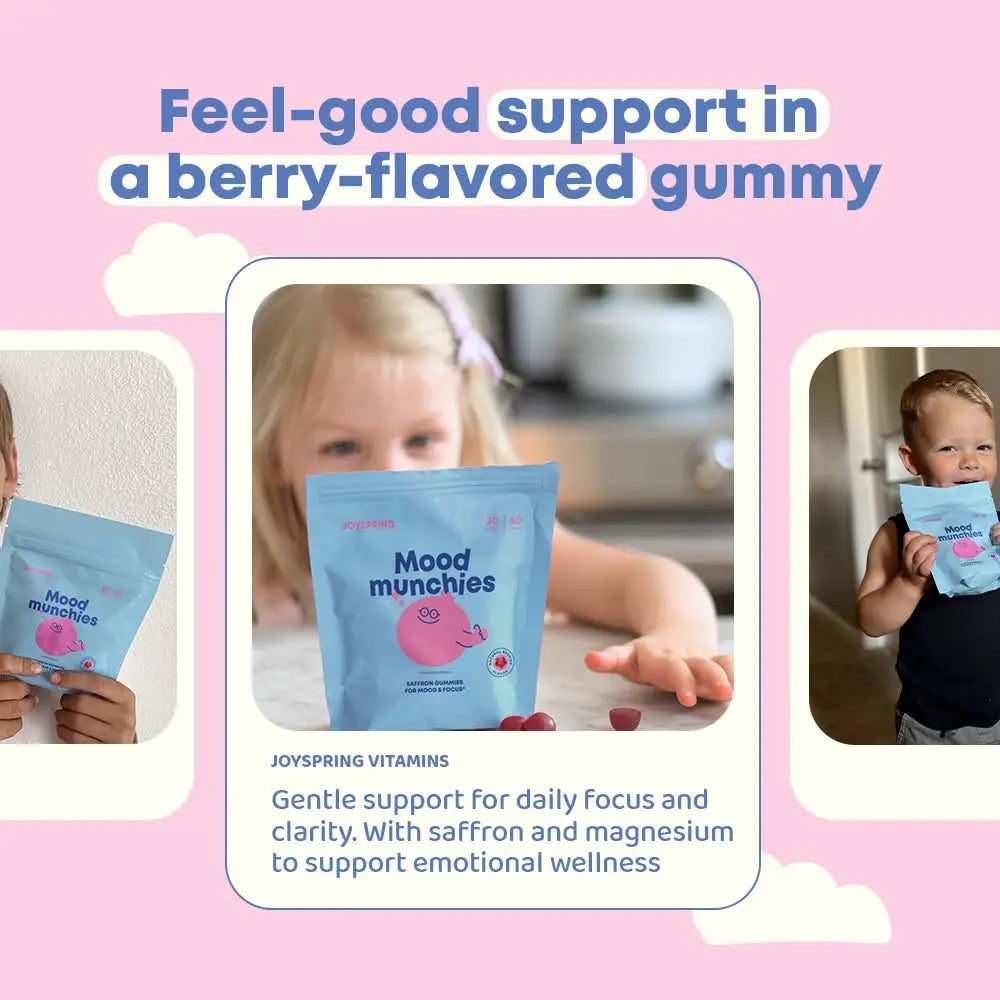 2-Piece Set JoySpring Saffron Mood Munchies Gummies – Plant-Based Saffron Formula for Daily Wellness Designed to Support Mood and Focus