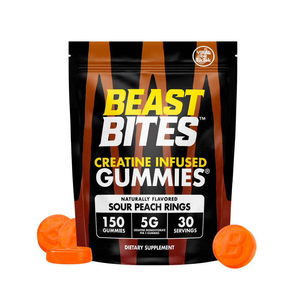 2-Piece Set Creatine Infused Gummies - Beast Bites (NSF Certified for Sport)