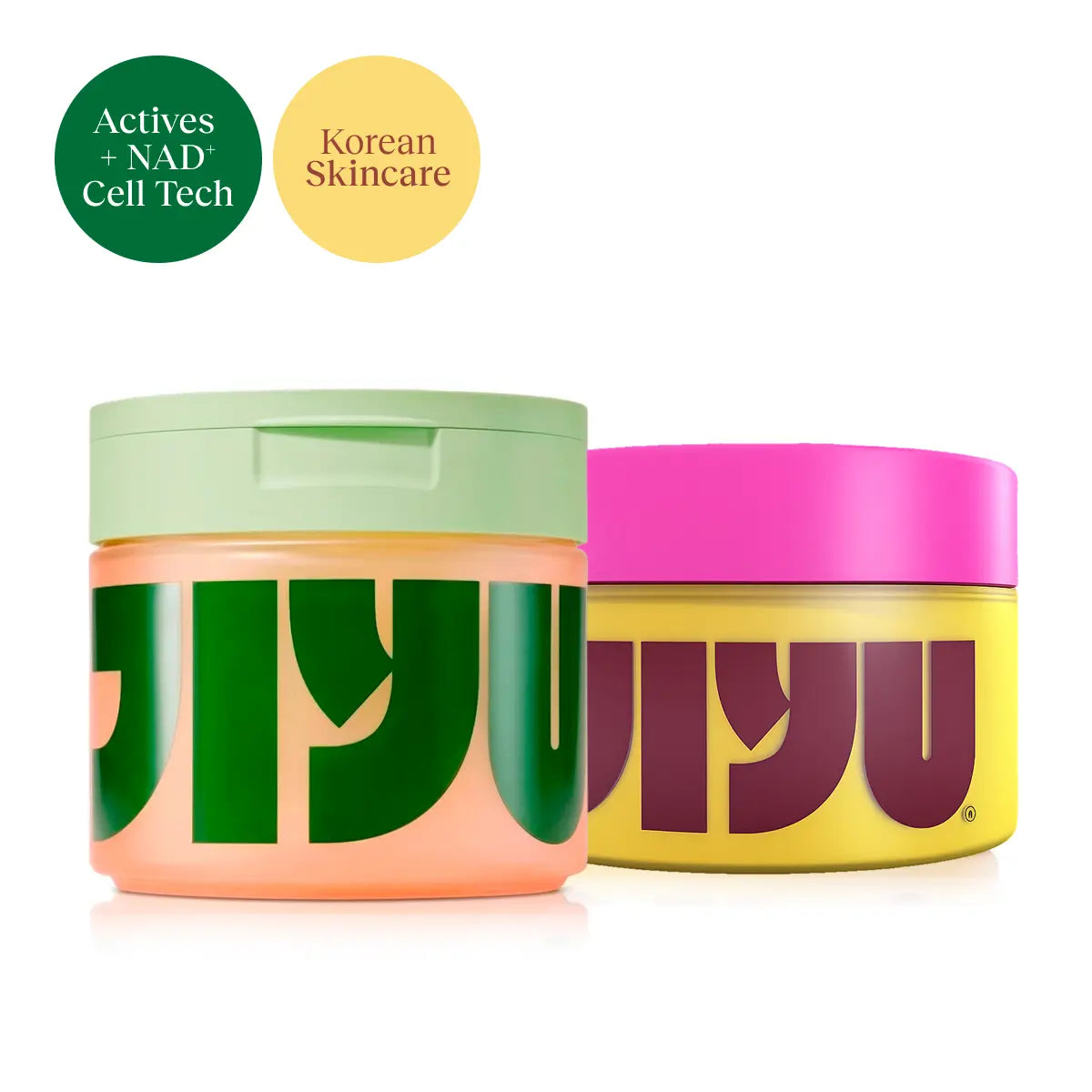 JiYu Korean Skincare Glow-Up Bundle - Toner Pads & NAD+ Anti-Aging Moisturizing Cream - Maximum Hydration, Eliminate Dark Spots, Reduce Wrinkles
