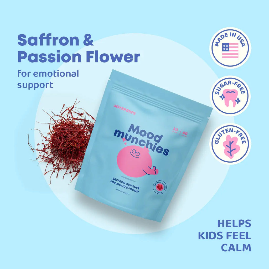 2-Piece Set JoySpring Saffron Mood Munchies Gummies – Plant-Based Saffron Formula for Daily Wellness Designed to Support Mood and Focus