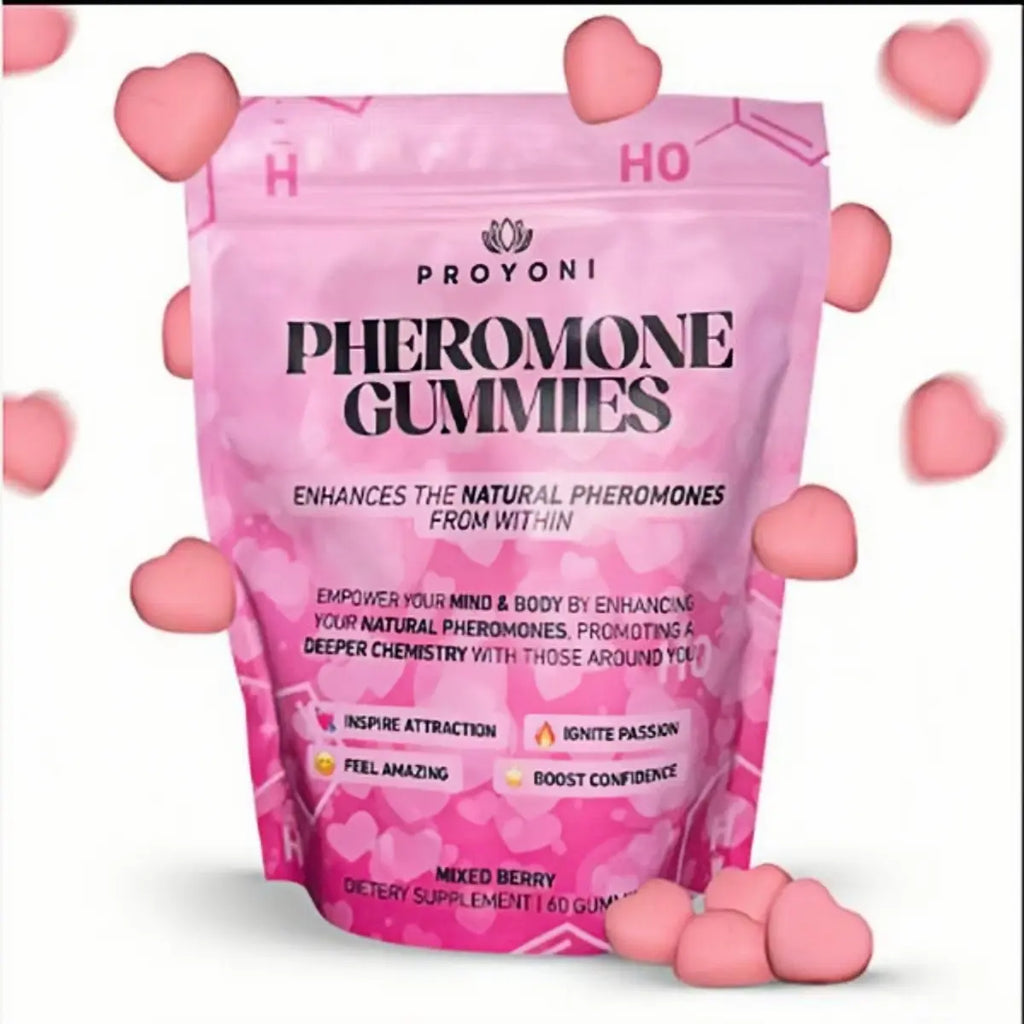2-Piece Set Pheromone Gummies - Enhances Your Natural Pheromones From Within - 60 Count Mixed Berry Flavor | Feminine Gummies | probiotic for women | Non-Gmo