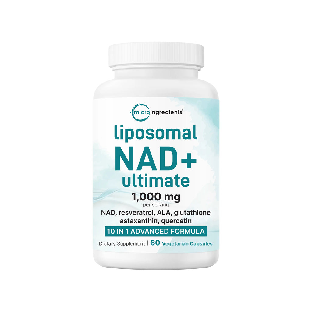 2-Piece Set Micro Ingredients Liposomal NAD+ Ultimate 1,000mg, 60 Veggie Capsules