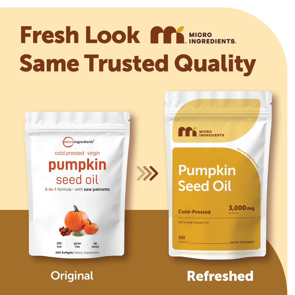 2-Piece Set Micro Ingredients Pumpkin Seed Oil with Saw Palmetto Softgels