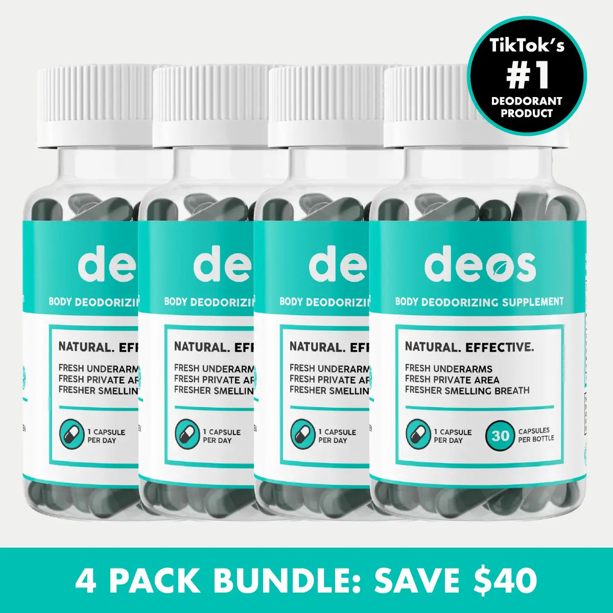 2-Piece Set Full Body Deodorant Supplement | DEOS Internal Deodorant Full Body | Multi Pack