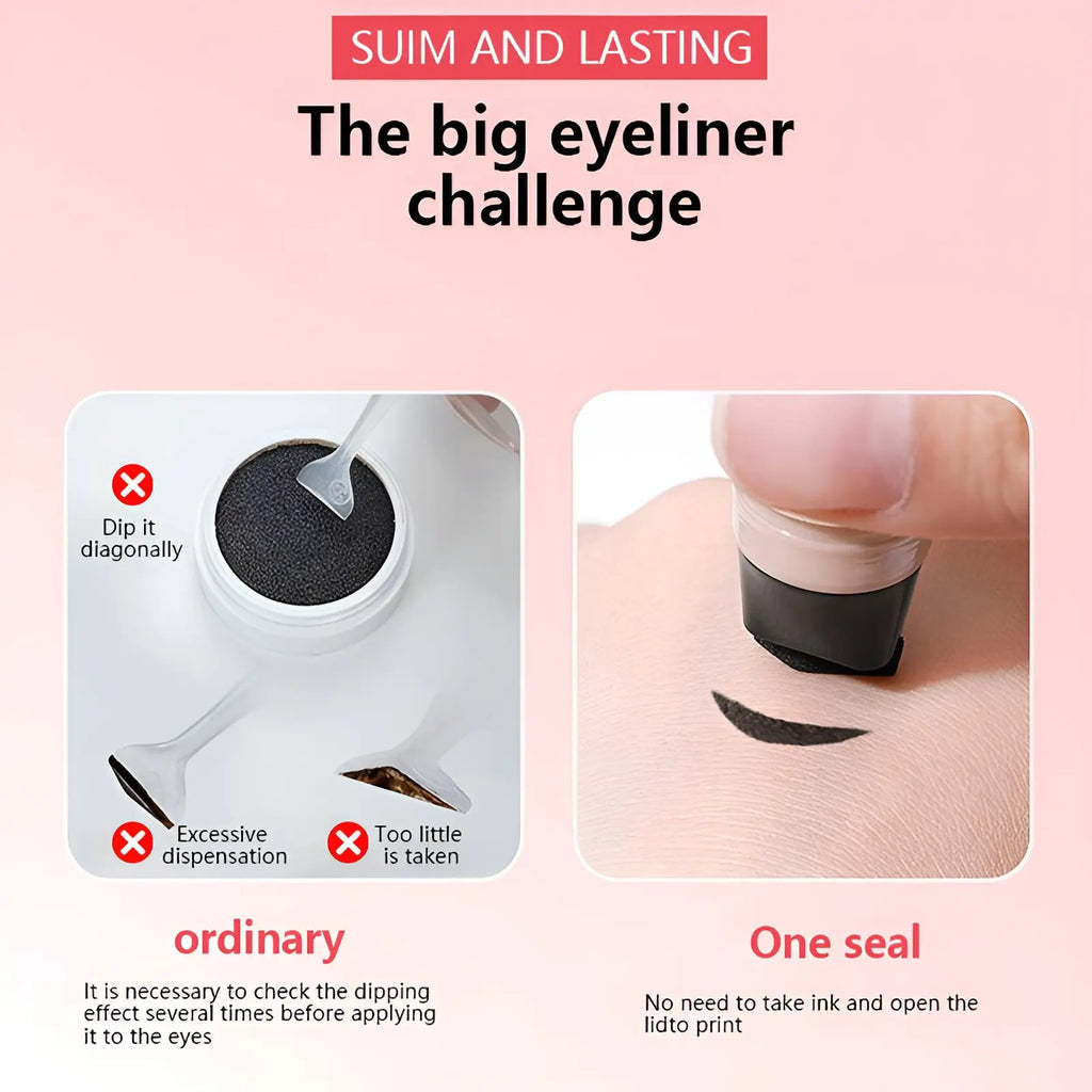 Rotating Eyeliner Stamp Pen – Dual-Head Design with Wing Stamp, Quick-Dry, Long-Lasting, Smudge-Proof for Easy Cat Eye, Sharp Winged Lines & All-Day Makeup Wear - Beginner Friendly Everyday Makeup Tool for Women, Women's cosmetics, Makeup tool
