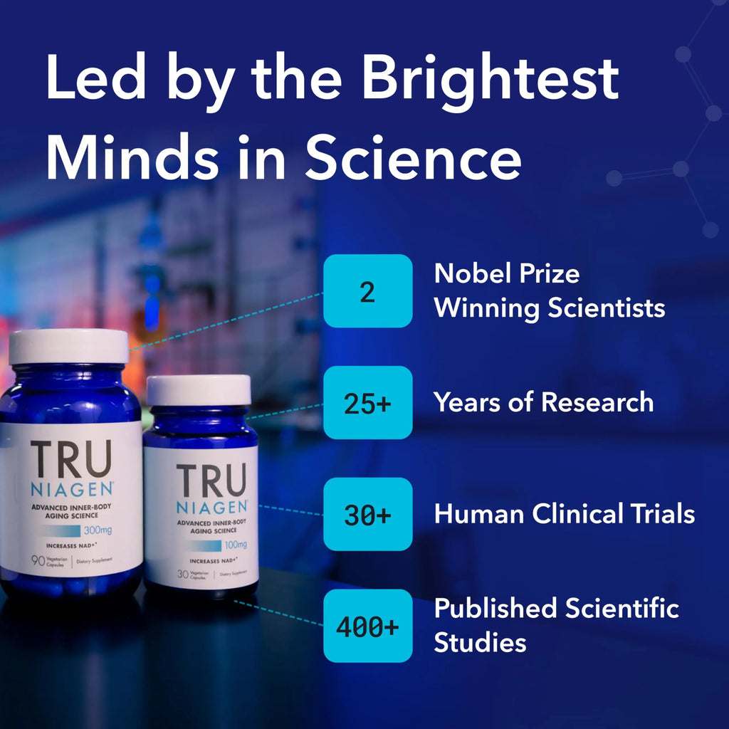 2-Piece Set Tru Niagen 300mg - 30 ct | Capsules, Dietary Supplement | Clinically Proven NAD+ Booster