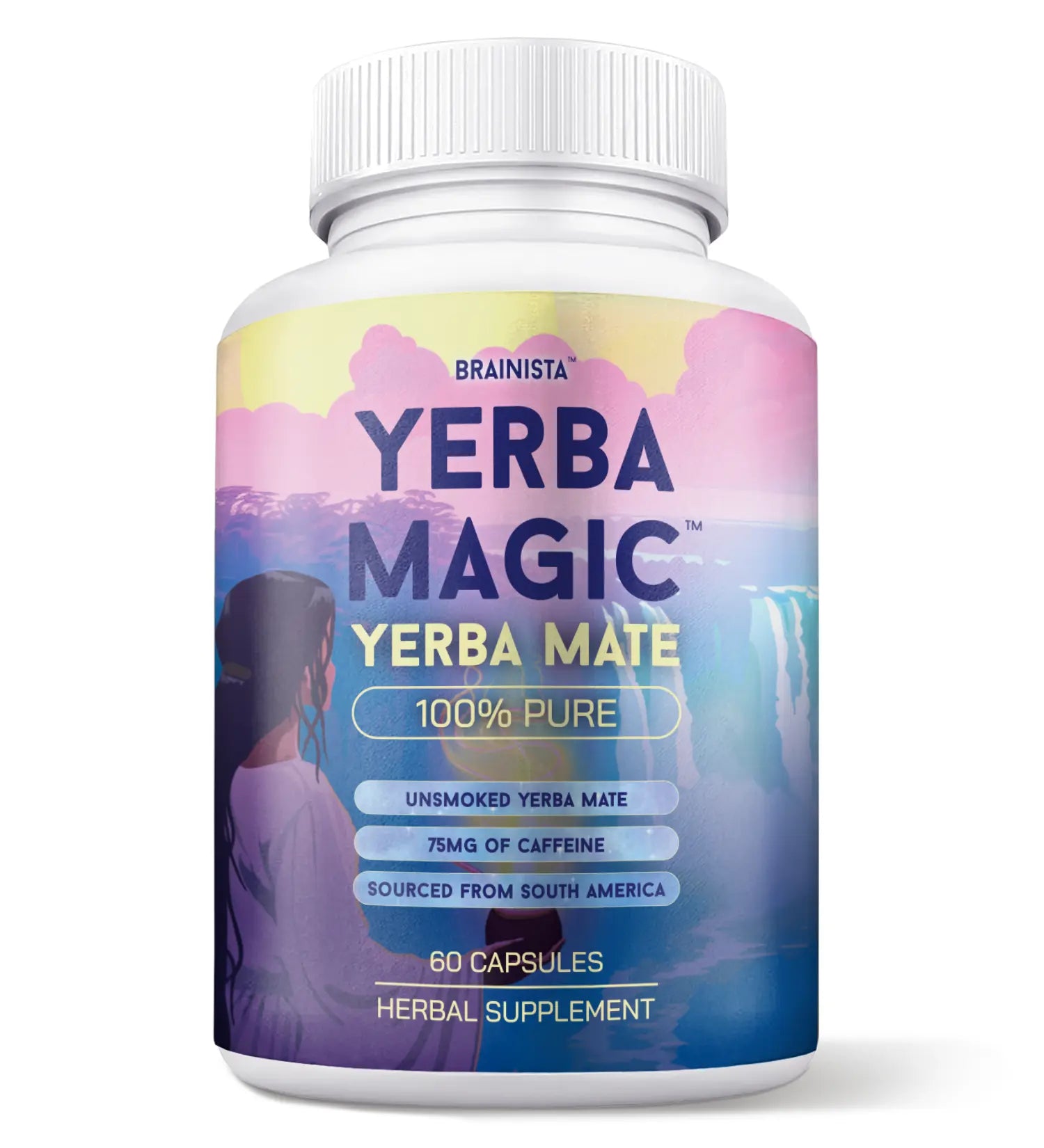 2-Piece Set Yerba Magic Capsules – Pure Yerba Mate & 5-in-1 Superblend | Clean Natural Energy | Dietary Supplement | 60 Capsules Fitness Edible
