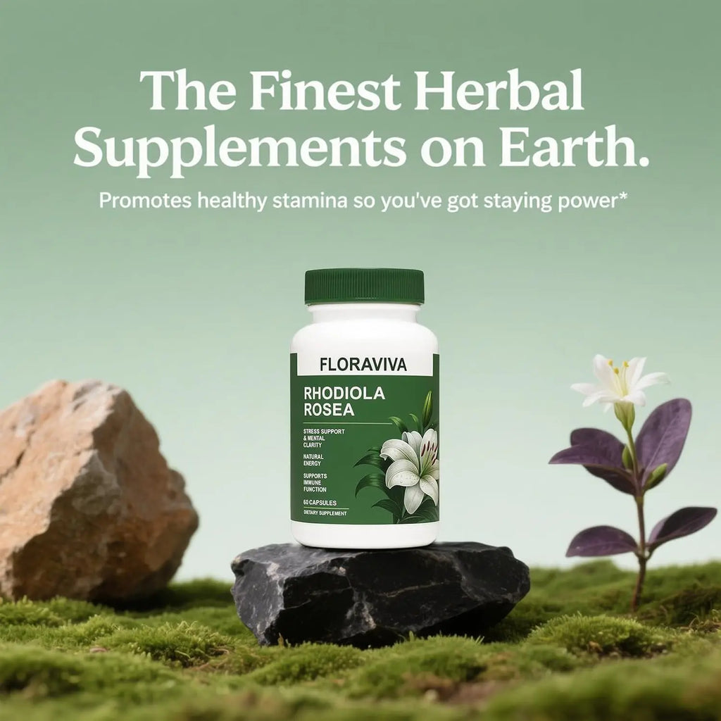 2-Piece Set Natural Rhodiola Rosea Wellness Capsules 500mg - Natural Adaptogen Supplement for Stress Support, Mental Focus & Energy - Non-GMO (60 Capsules) Dietary Supplement, More Natural ingredient