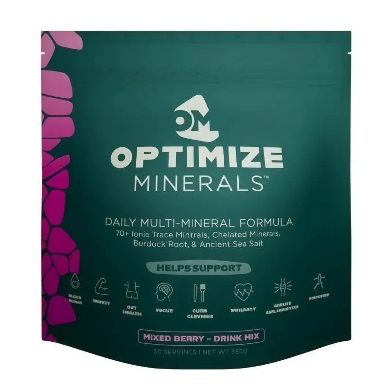 2-Piece Set OPTIMIZE MINERALS Daily Multi-Mineral Formula 30 Day Supply - 70+ Essential Trace Minerals，Composite cellulose improves health and wellness