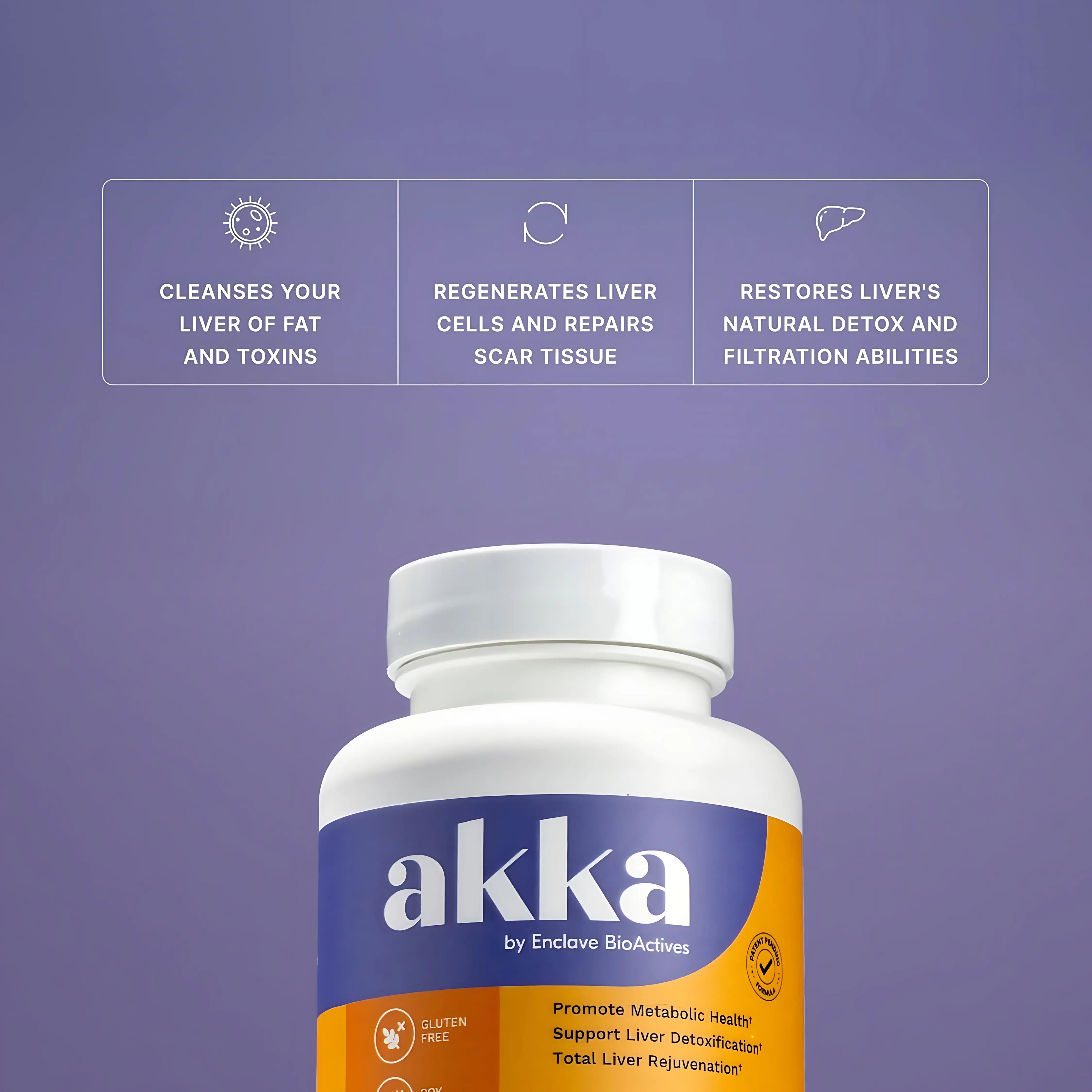 2-Piece Set AKKA - Akkermansia Probiotic Liver Cleanse Detox & Repair - Liver Health Supplement for Energy, Digestion & Metabolism with Akkermansia Muciniphila (AKKA Superbiotics), Non-GMO, Gluten-Free, 60 Caps