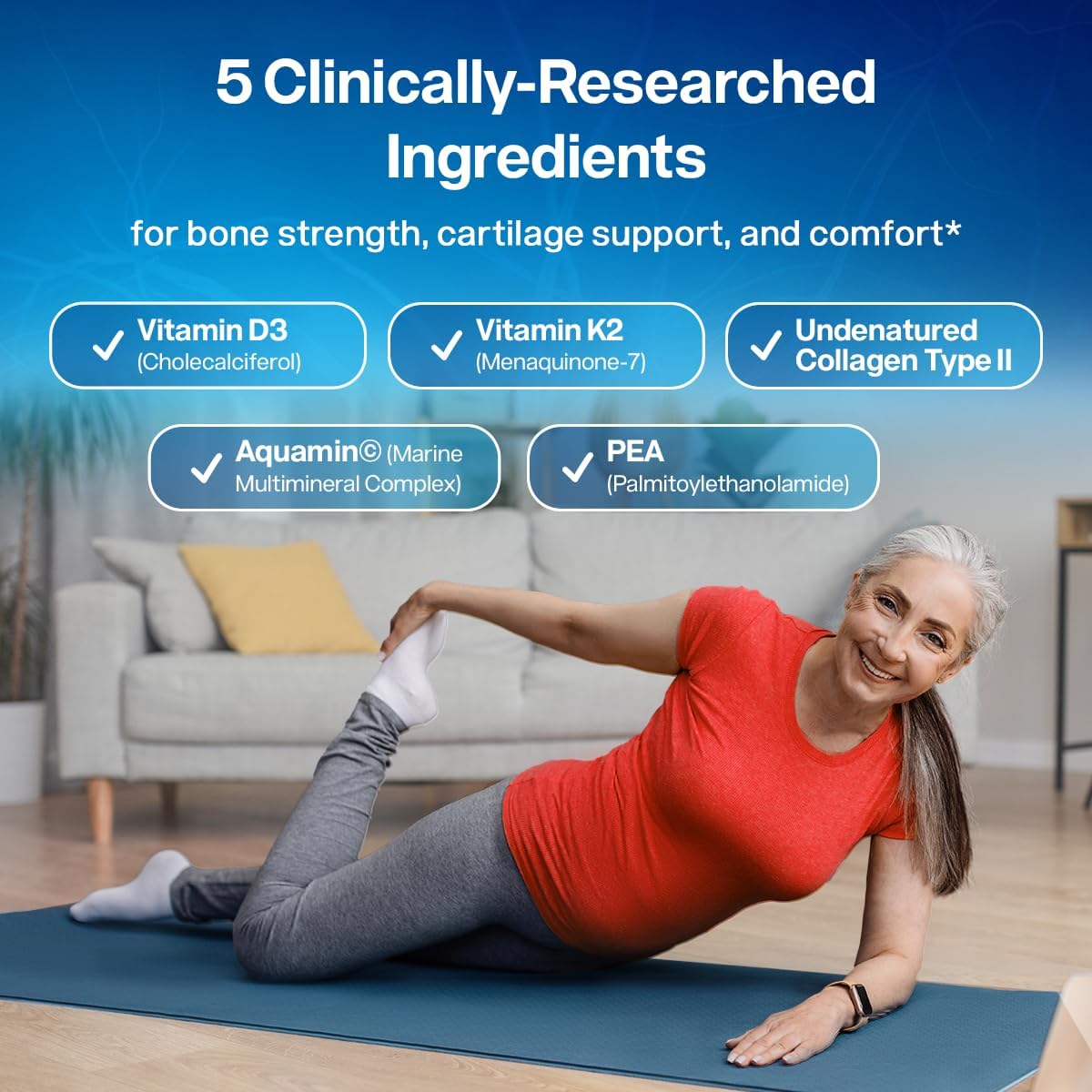 2-Piece Set SciatiEase SciatiComfort Spine and Disc Support Supplement Sciatic Nerve Health Support Supplement - VIT D3 K2, Aquamin, Calcium, Magnesium, Type II Collagen, Pea (Palm Collagen) - 30 Day Supply