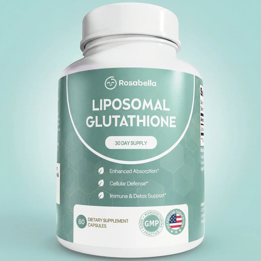 2-Piece Set Liposomal Glutathione Capsules – Skin Glow, Immune & Detox Support (60 Count) - Rosabella