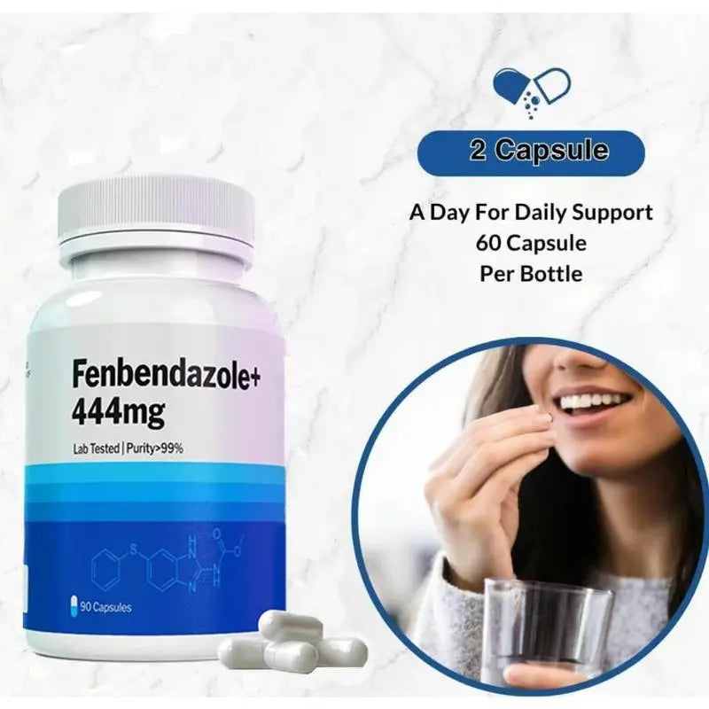 2-Piece Set Fenben Fenbendazole 444mg 90 Count 99%25 Purity Lab Tested Supplement for Dietary Fitness