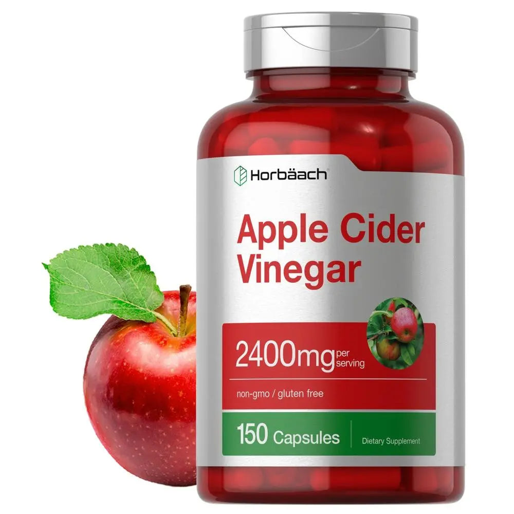 2-Piece Set Horbäach Apple Cider Vinegar Capsules | 2400mg | 150 Count | Non-GMO, Gluten Free Supplement