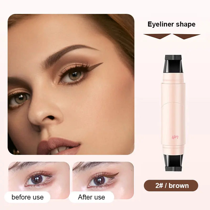 Rotating Eyeliner Stamp Pen – Dual-Head Design with Wing Stamp, Quick-Dry, Long-Lasting, Smudge-Proof for Easy Cat Eye, Sharp Winged Lines & All-Day Makeup Wear - Beginner Friendly Everyday Makeup Tool for Women, Women's cosmetics, Makeup tool