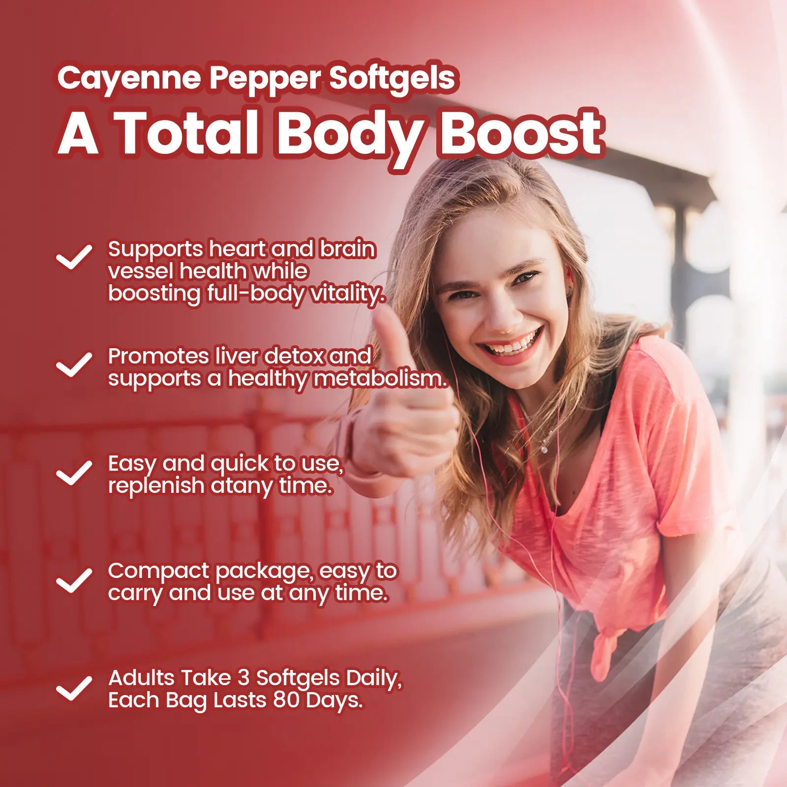 2-Piece Set Cayenne Pepper Softgels Supplement, Supports Leg Vein, Heart and Blood Vessel Health, with Vitamin E D3+K2 and Extracts of Grape Seed, Hawthorn, Beetroot and Others (240 Softge /1 Bag)