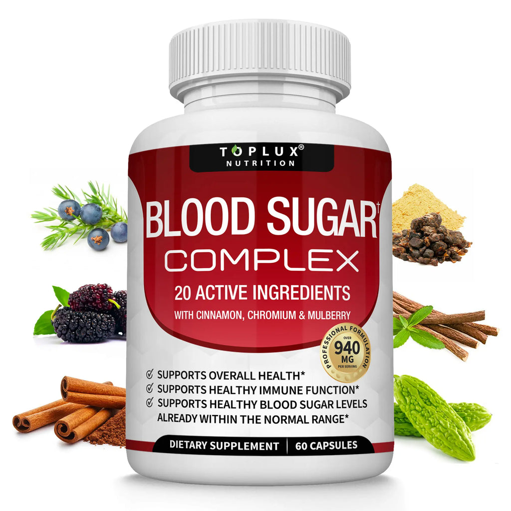 2-Piece Set Blood Sugar Complex 20 Vitamins & Minerals Support Overall Health