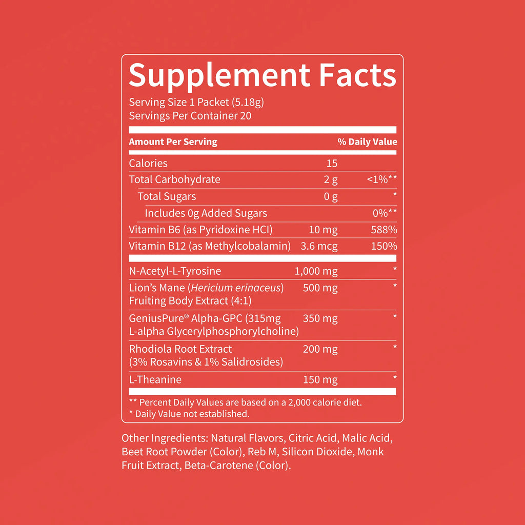 2-Piece Set Nello Superfocus – Nootropic Drink Mix with Lion’s Mane, Rhodiola & Alpha-GPC – Supports Memory, Brain Health & Mental Stamina, Enhances Clarity & Sharpness, Helps Fight Brain Fog – Travel Packets (20 Servings) Healthcare Convenient
