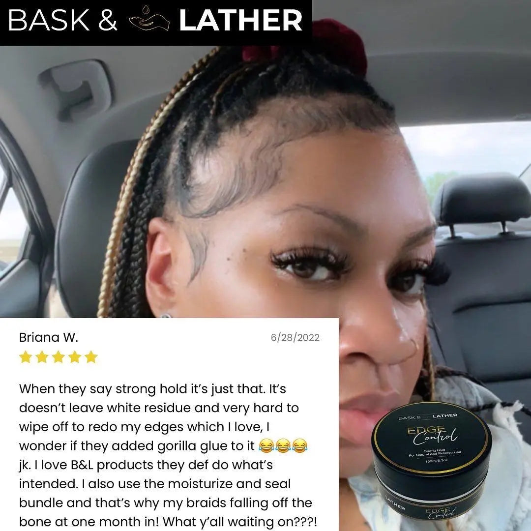 STRONG HOLD- THICK EDGES- EDGE CONTROL BASK AND LATHER Gel Haircare strong edge
