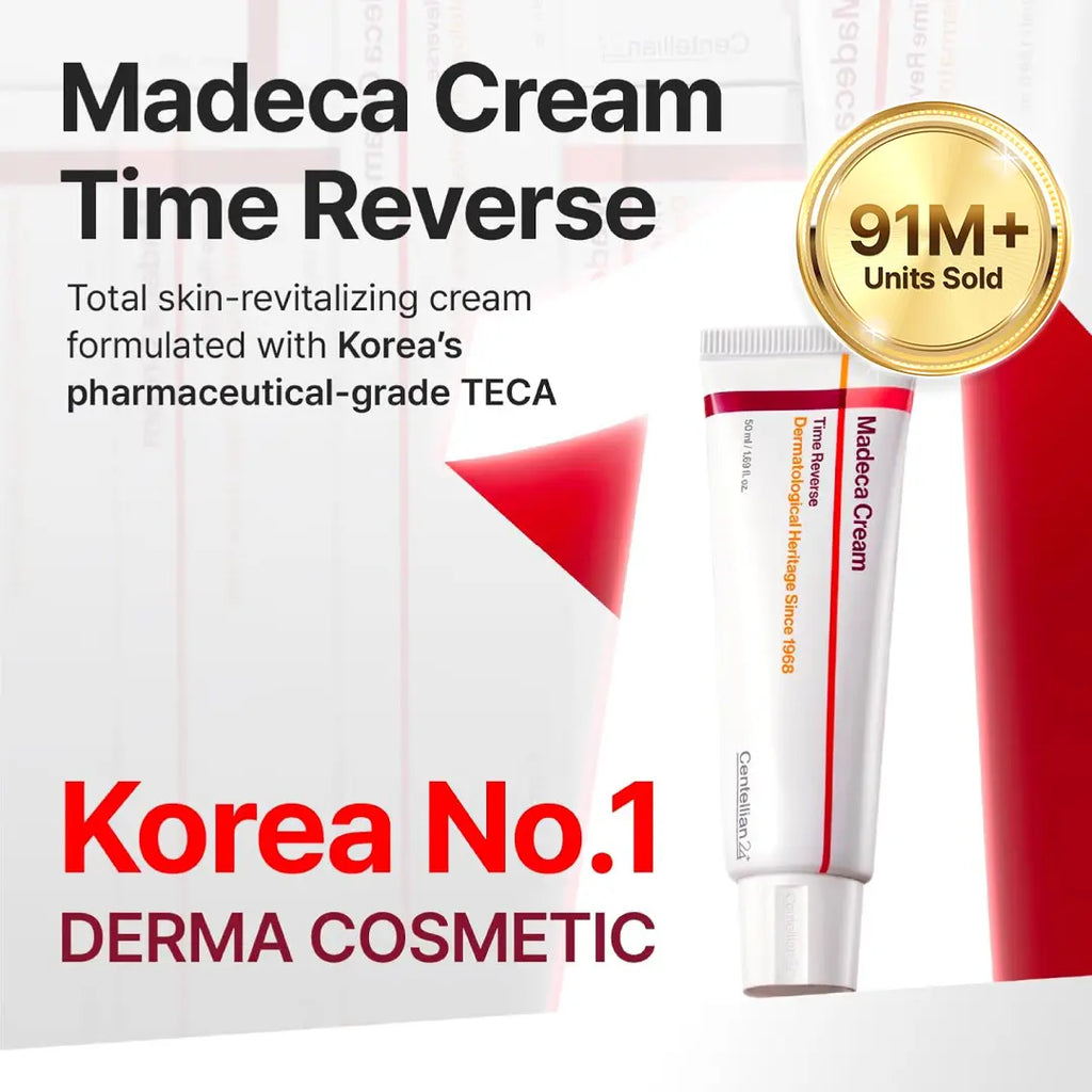 [Centellian24] Madeca Cream Time Reverse | Anti-Aging Moisturizer for Wrinkles & Dry Skin | Cica + Hyaluronic Acid | Korean Skincare | 1.69 fl.oz