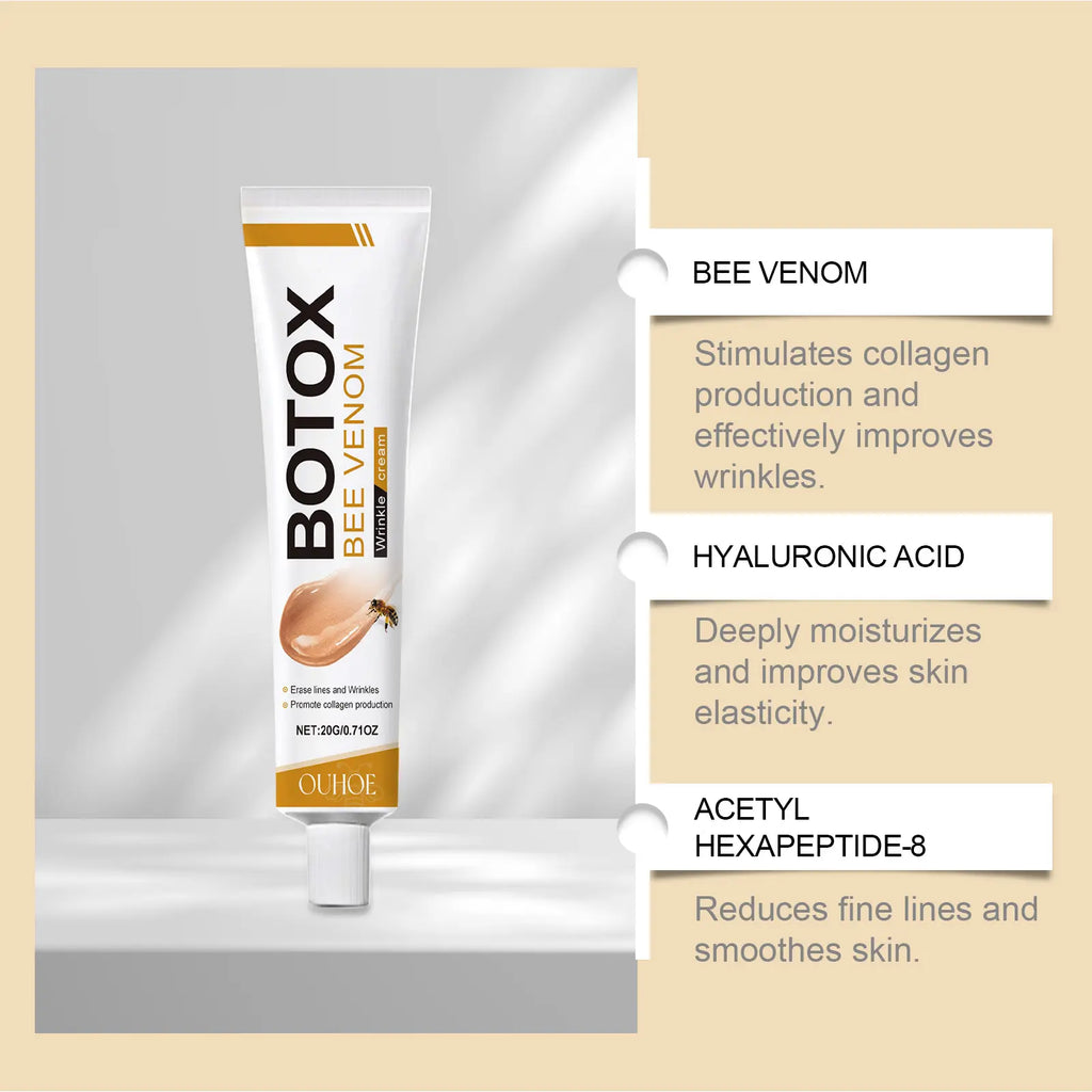 Ouhoe Bee Venom Facial Care Cream Soft Mudpack - Gentle, Hydrating, Moisturizing, Brightening, Delicate Skin Rejuvenation