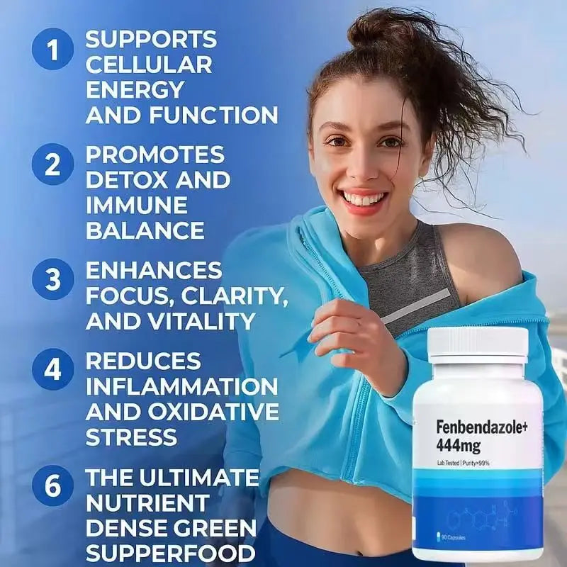2-Piece Set Fenben Fenbendazole 444mg 90 Count 99%25 Purity Lab Tested Supplement for Dietary Fitness