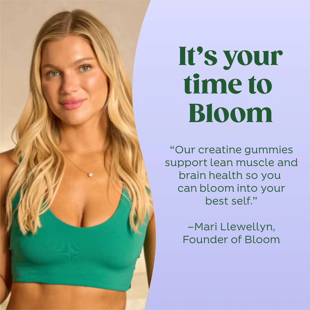 2-Piece Set Bloom Nutrition Creatine Gummies -  Energy, Cognitive Health & Post-Workout Muscle Recovery Promotes & Muscle Improves - Creatine for Women