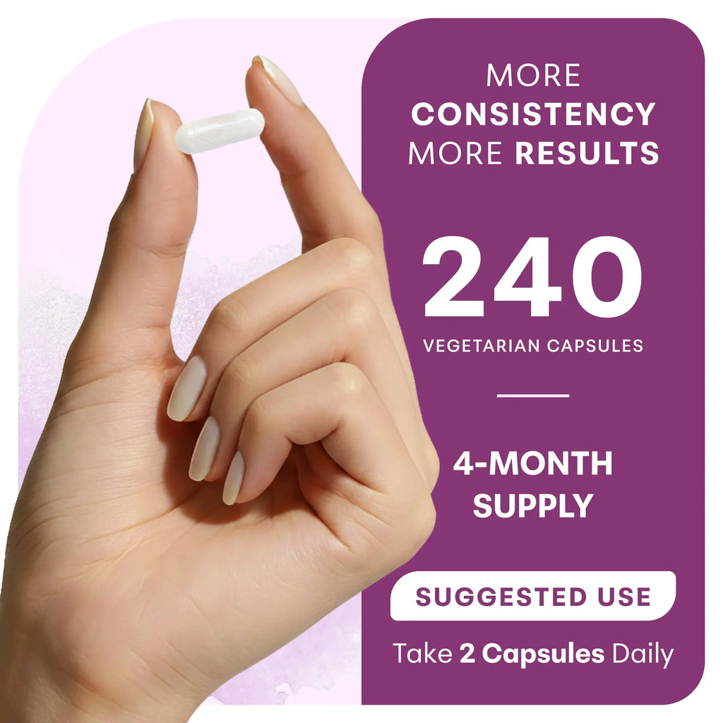 2-Piece Set Magnesium Complex for Women, 240 Vegetarian Capsules | 20-in-1 Formula - Magnesium Blend with Vitamin D3, K2, Ashwagandha & More | Filler Free, Non-GMO