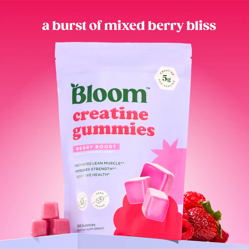 2-Piece Set Bloom Nutrition Creatine Gummies -  Energy, Cognitive Health & Post-Workout Muscle Recovery Promotes & Muscle Improves - Creatine for Women