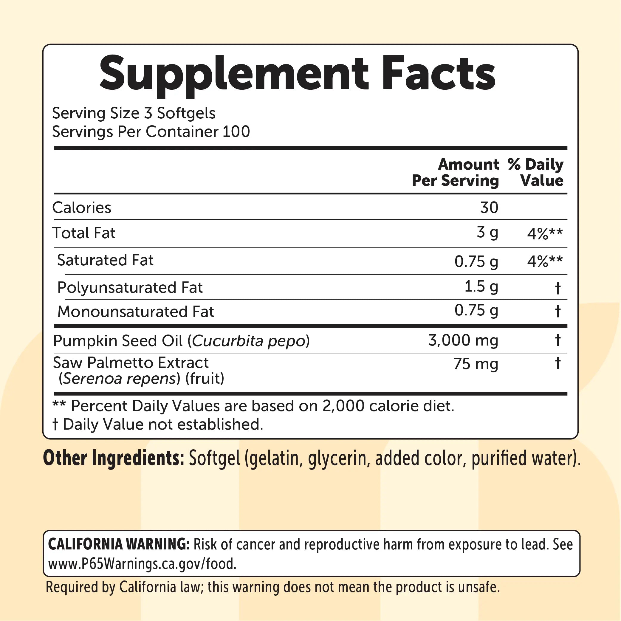 2-Piece Set Micro Ingredients Pumpkin Seed Oil with Saw Palmetto Softgels
