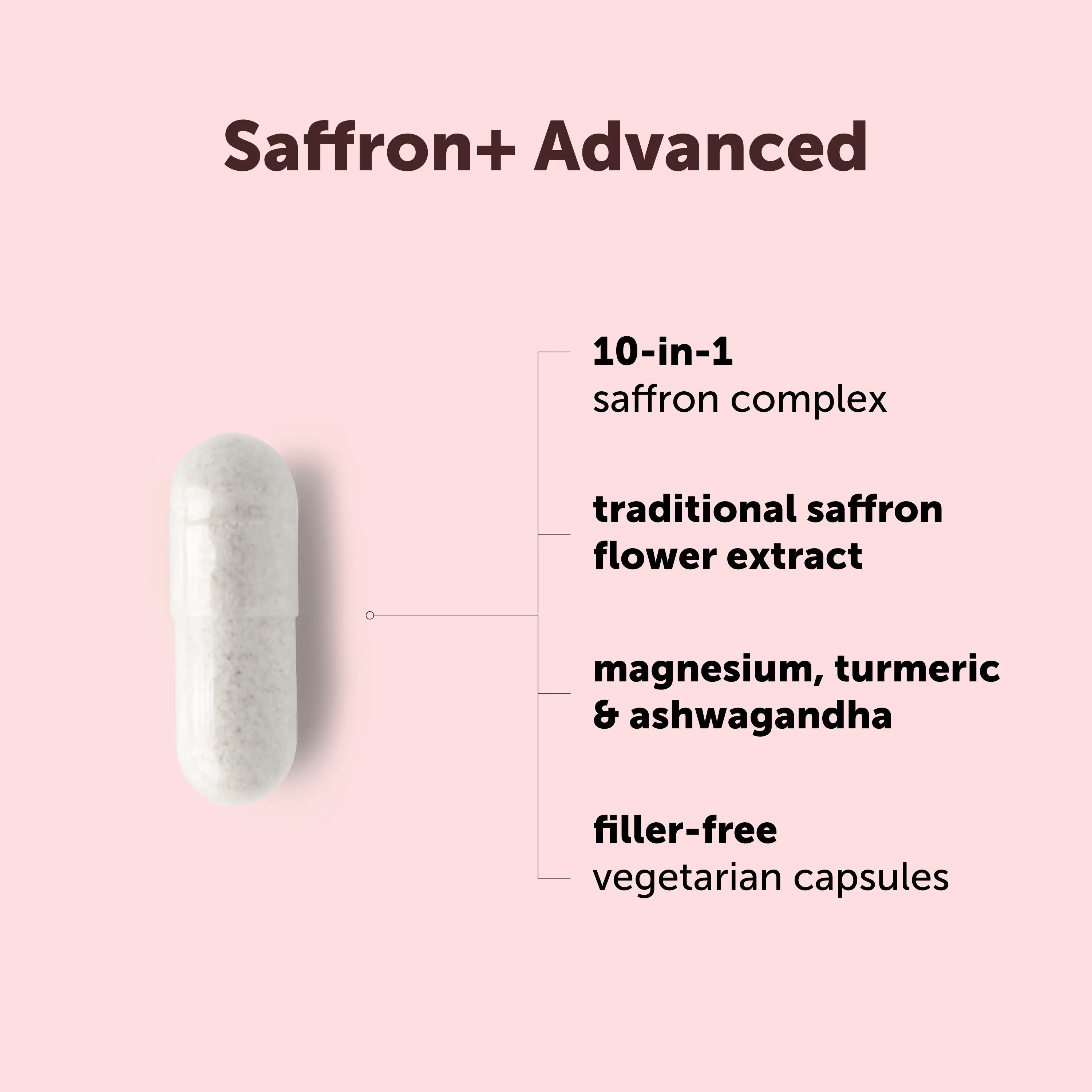 2-Piece Set Micro Ingredients Saffron+ Advanced Supplements Veggie Capsules