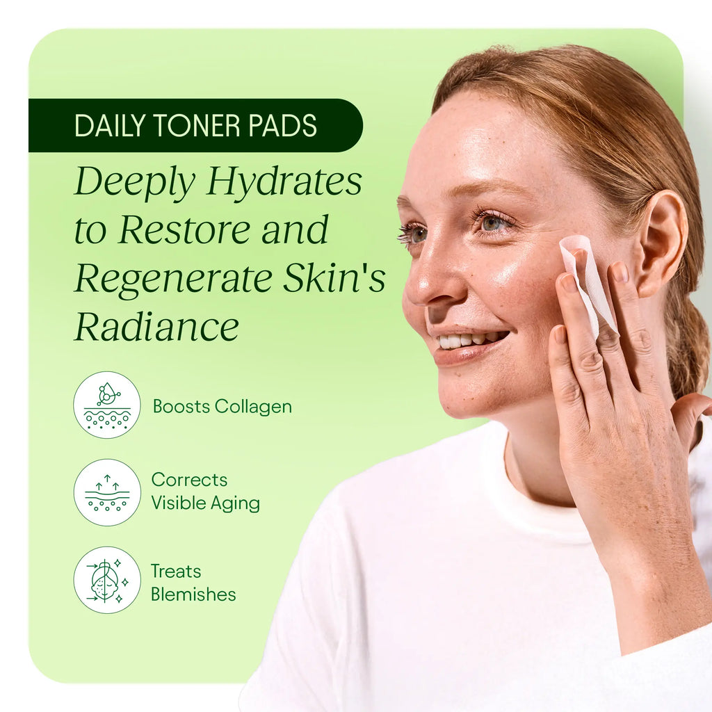 JiYu Korean Skincare Glow-Up Bundle - Toner Pads & NAD+ Anti-Aging Moisturizing Cream - Maximum Hydration, Eliminate Dark Spots, Reduce Wrinkles
