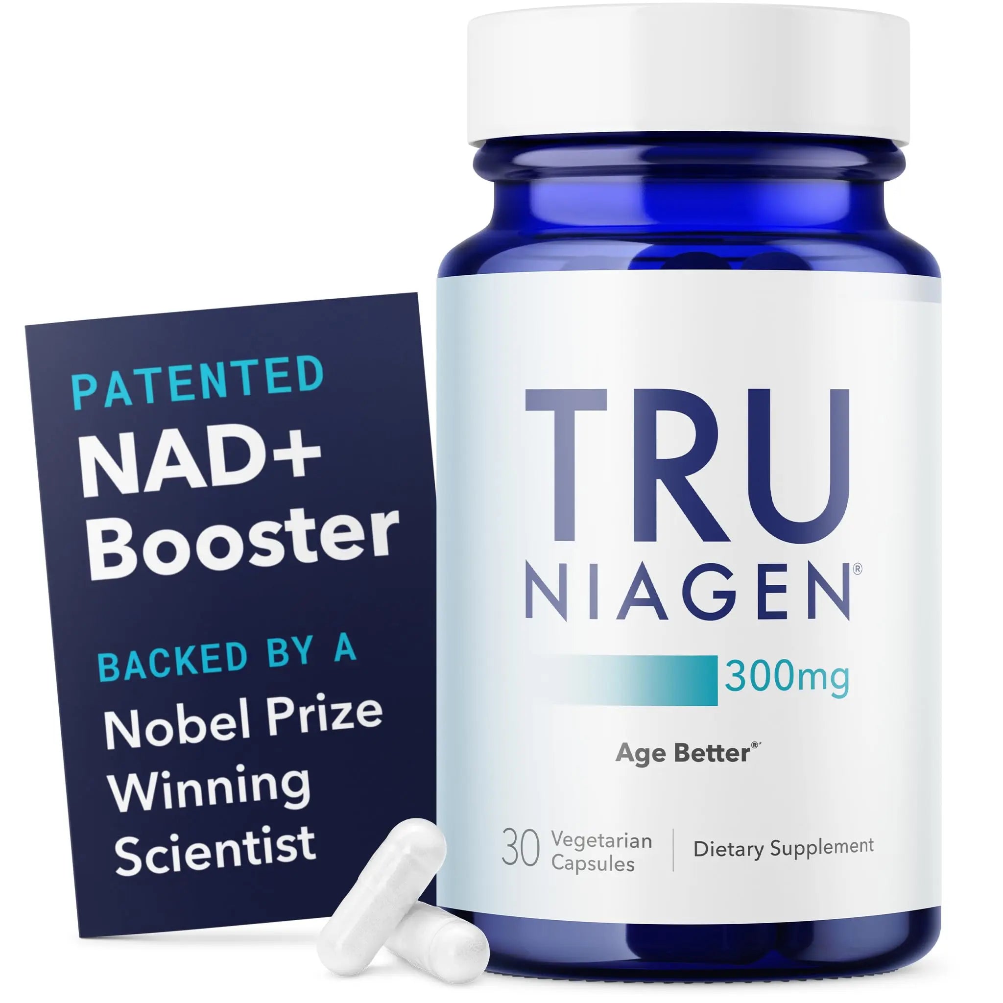 2-Piece Set Tru Niagen 300mg - 30 ct | Capsules, Dietary Supplement | Clinically Proven NAD+ Booster