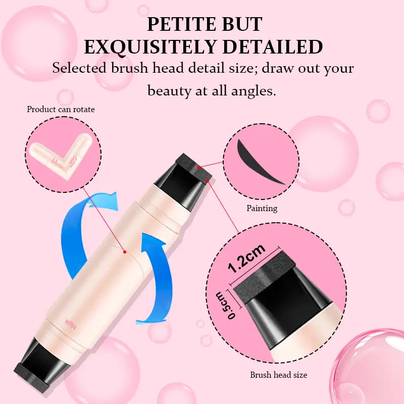 Rotating Eyeliner Stamp Pen – Dual-Head Design with Wing Stamp, Quick-Dry, Long-Lasting, Smudge-Proof for Easy Cat Eye, Sharp Winged Lines & All-Day Makeup Wear - Beginner Friendly Everyday Makeup Tool for Women, Women's cosmetics, Makeup tool