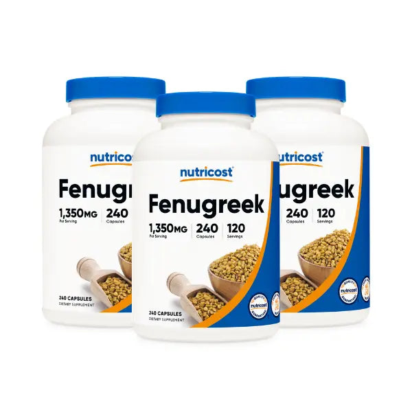2-Piece Set Nutricost Fenugreek Capsules Supplement - 240 Capsules