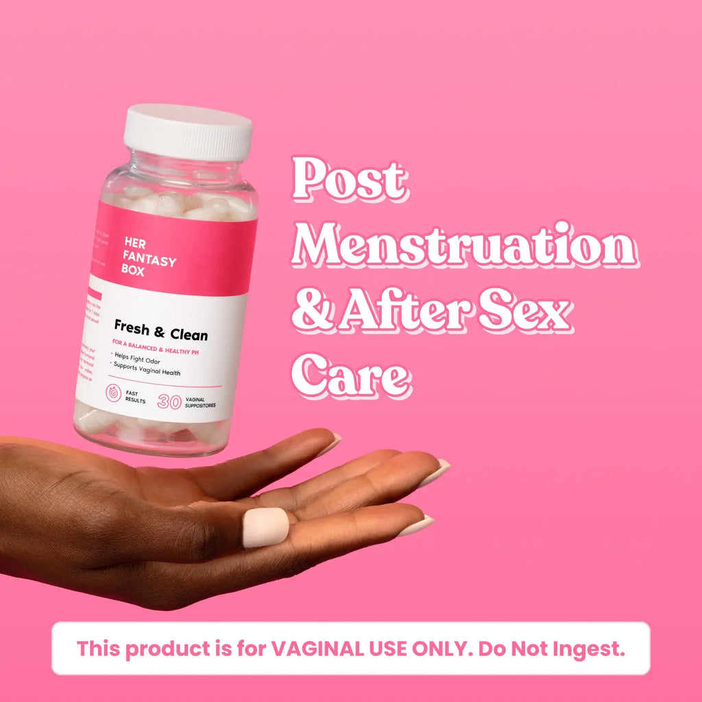 2-Piece Set Her Fantasy Box - Boric Acid pH Balancing Vaginal Suppository (30 Count)