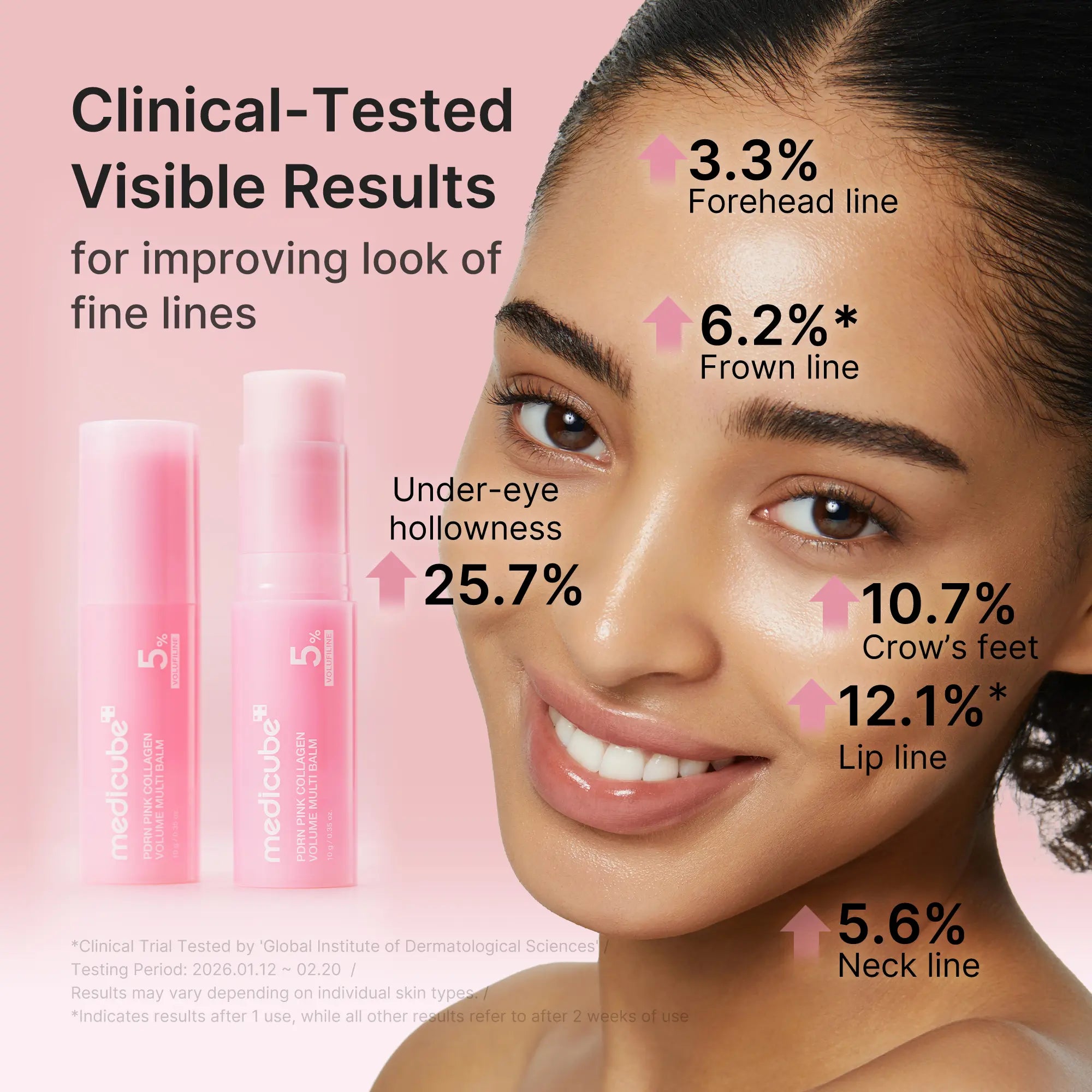 [NEW] [medicube] PDRN Pink Collagen Volume Multi Balm | All In One Volufiline, PDRN, NAD Stick for Youthful-Looking, Helping Look of Fine Lines, Firming Care, Anti-Aging Care | For Under-Eyes, Neck, Forehead, Smile Lines, Lip Care | Korean Ski