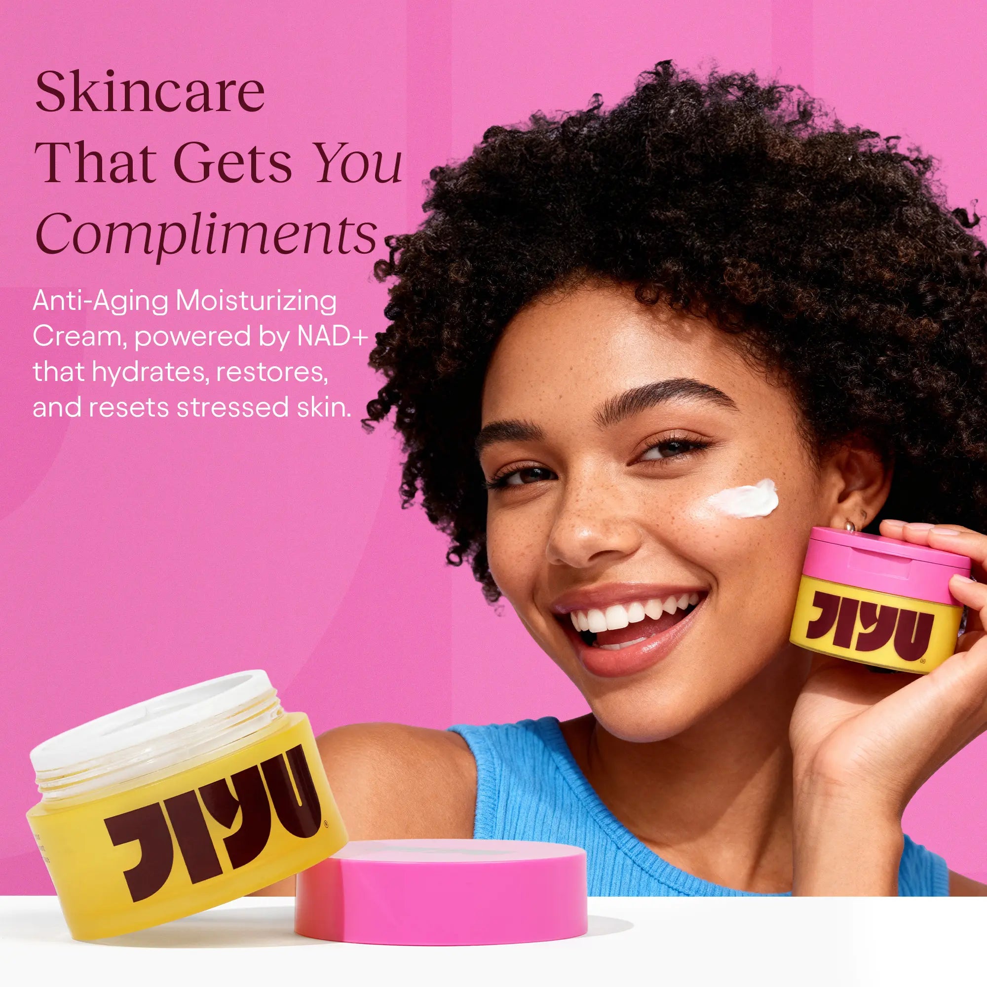 JiYu NAD+ Powered Anti-Aging Moisturizing Cream, Hydrating Moisturizer for Dry Skin Repair, Single Item