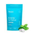 2-Piece Set Neuro Peppermint Energy & Focus Gum/Mints (90 Pieces) - Sugar Free with Natural Caffeine, L-theanine, Vitamin B12 & Vitamin B6