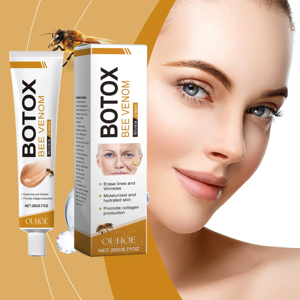 Ouhoe Bee Venom Facial Care Cream Soft Mudpack - Gentle, Hydrating, Moisturizing, Brightening, Delicate Skin Rejuvenation